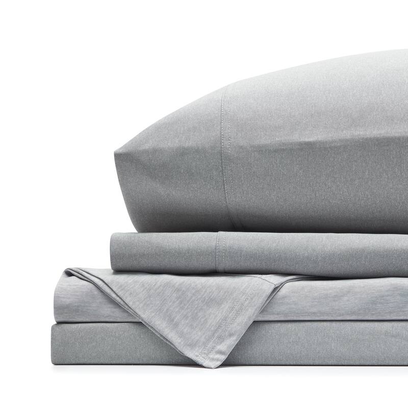 Brookstone Heathered Knit Wicking Sheet Set
