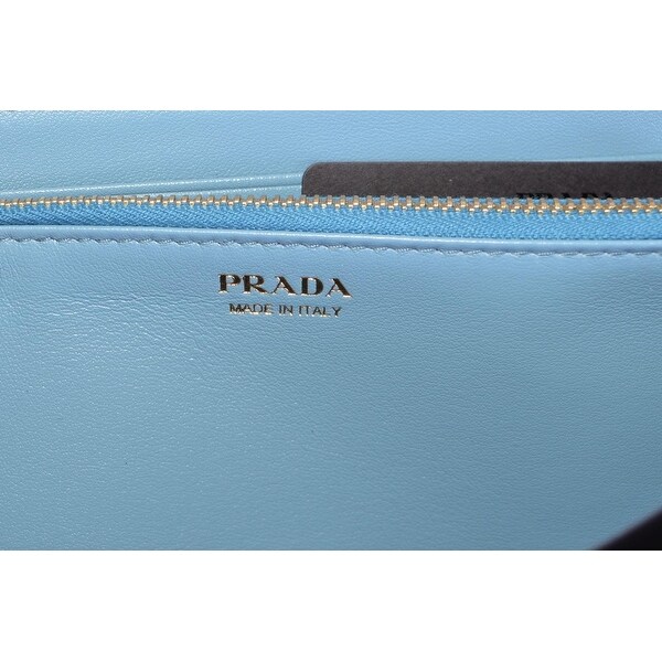 prada blue clutch