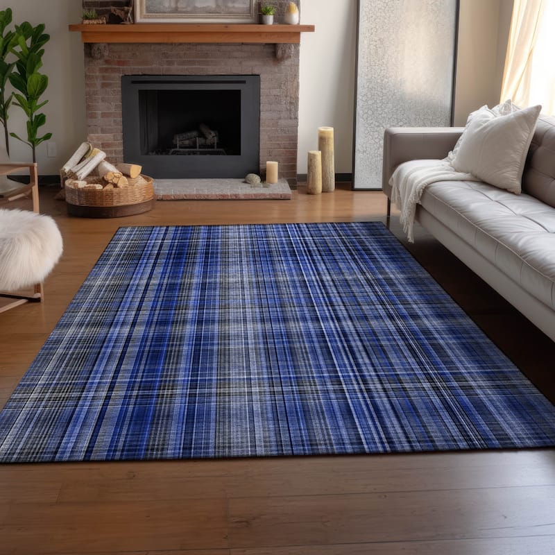 Premium Washable Super Soft Plaid Mayfield Rug