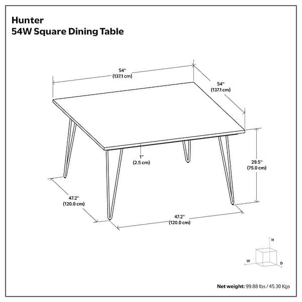 dimension image slide 2 of 6, WYNDENHALL Moreno Industrial Wood Dining Table