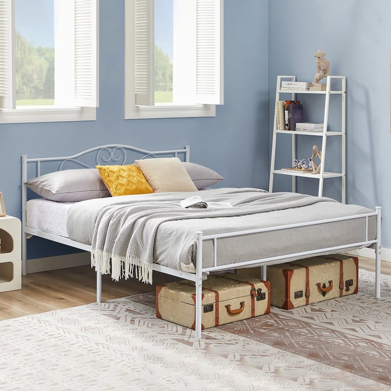Victoria Metal Platform Bed Frames with Headboard