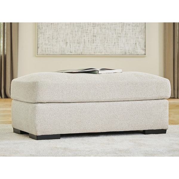 slide 2 of 4, Signature Design by Ashley Cloverview Linen Ottoman