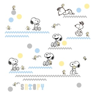 Lambs & Ivy My Little Snoopy™ & Woodstock Blue/Yellow/Gray Wall Decals/Appliques