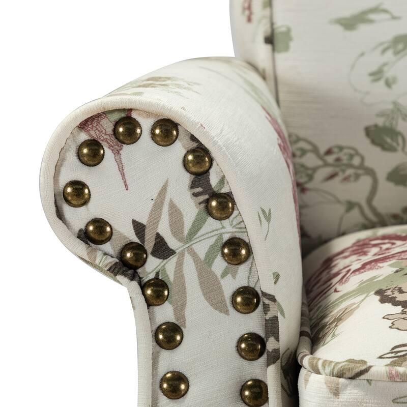 Nyctelius Nailhead Trim Traditional Accent Armchair with Rolled Arms by HULALA HOME
