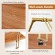 preview thumbnail 8 of 6, 2 Tiers Rectangle Glass Coffee Table with Gold Steel Frame