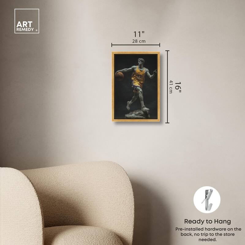 Basketball Sculpture II Canvas by Art Remedy
