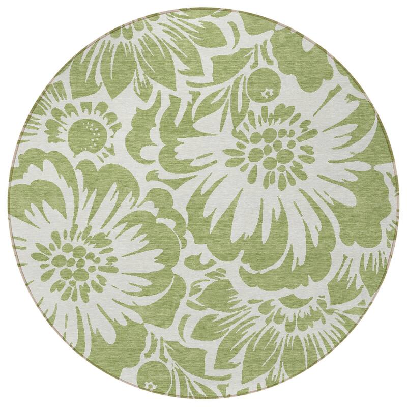 Cafi Botanic Elegance Weather Resistant Timeless Fusion Outdoor Rug