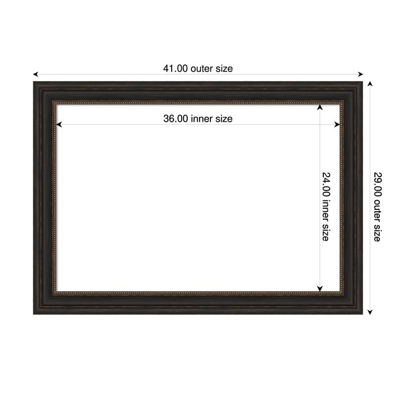 Amanti Art Accent Bronze Framed Dry Erase Magnetic Board - 41 x 29 in
