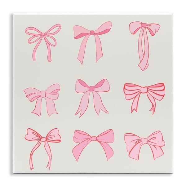 Bell Pink Ribbon Stupell Pink Coquette Ribbons Wall Plaque Design By Emily Navas - Bed ...