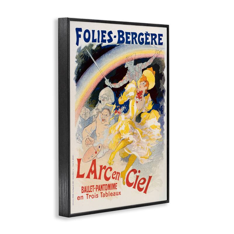 Stupell Vintage Ballet Entertainment Ad Framed Giclee Art Design By Marcus Jules