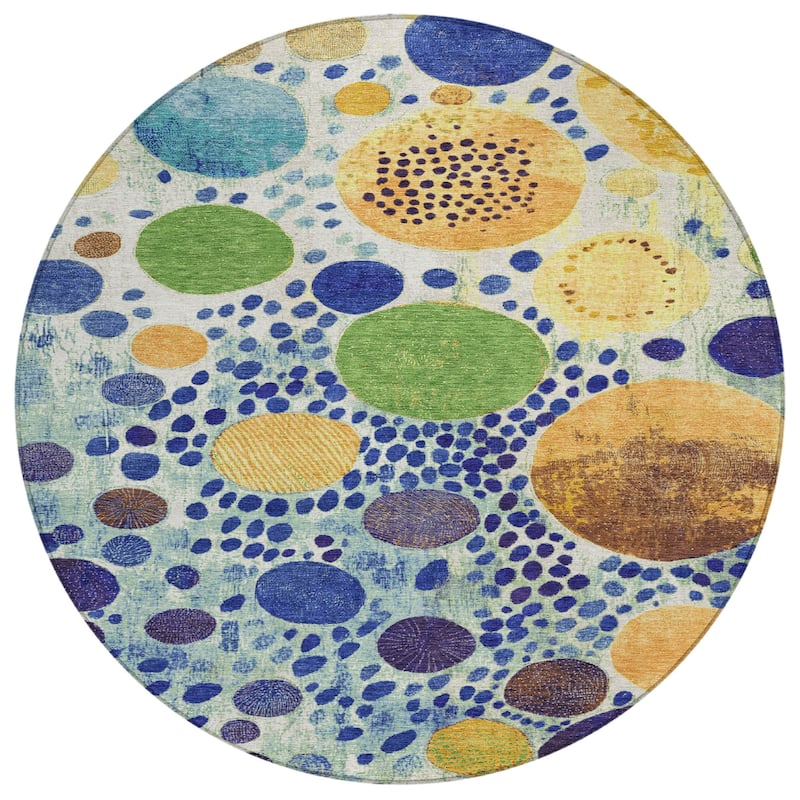 HomeRoots Geometric Transitional Rectangle Outdoor Rug
