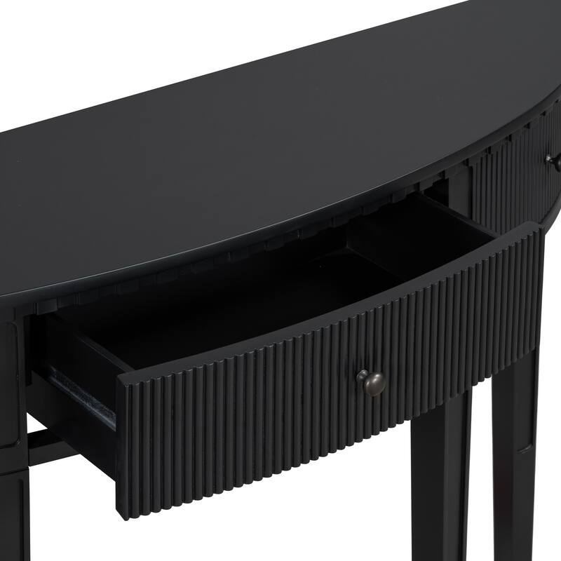 Console Table with Vertical Stripe Drawers