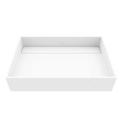 Vigo Montauk 15-1/8" Rectangular Matte Stone Vessel Bathroom Sink