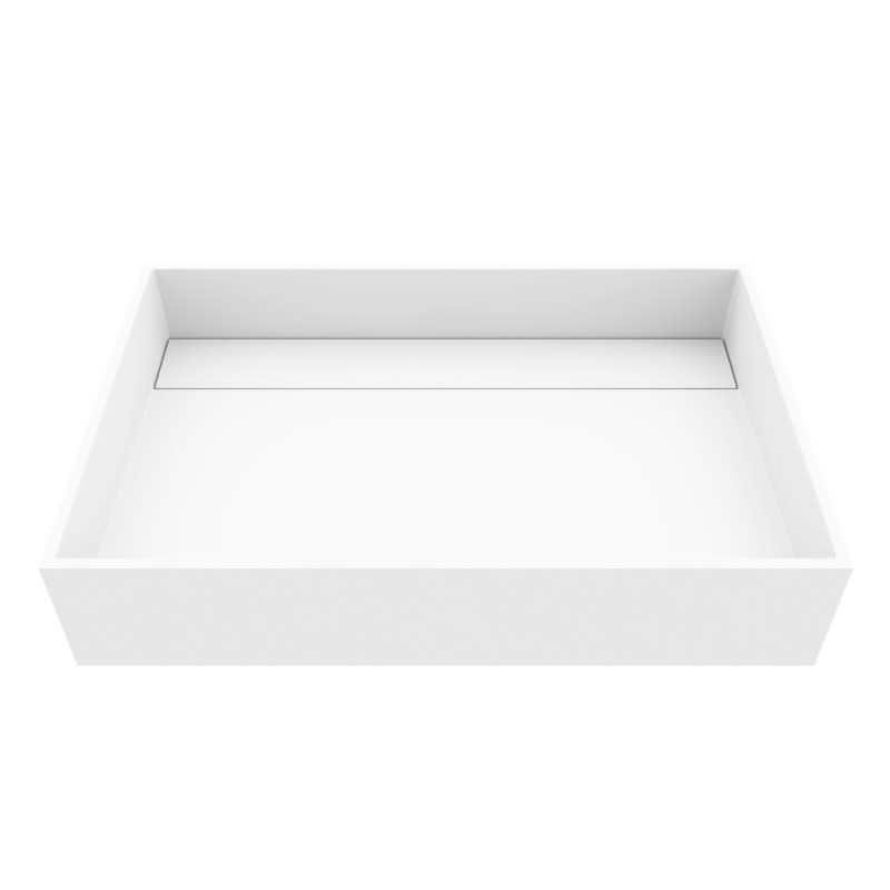 Vigo Montauk 15-1/8" Rectangular Matte Stone Vessel Bathroom Sink