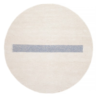 ECARPETGALLERY Braid weave Sienna White Wool Rug - 5'10 x 5'10