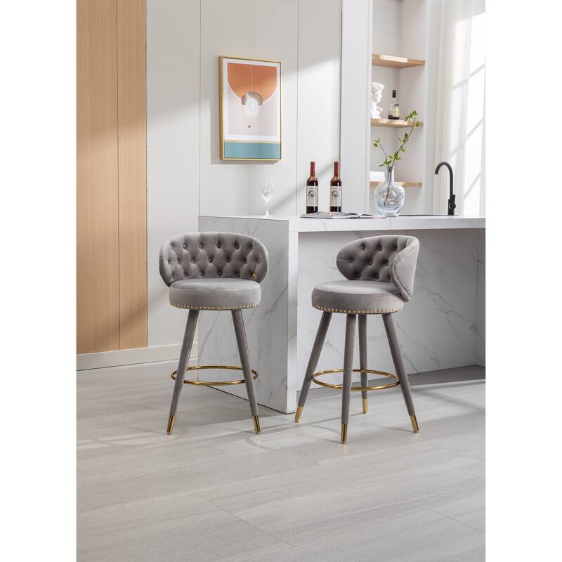 Counter Height Bar Stools with a fixed height of 360 degrees Set of 2