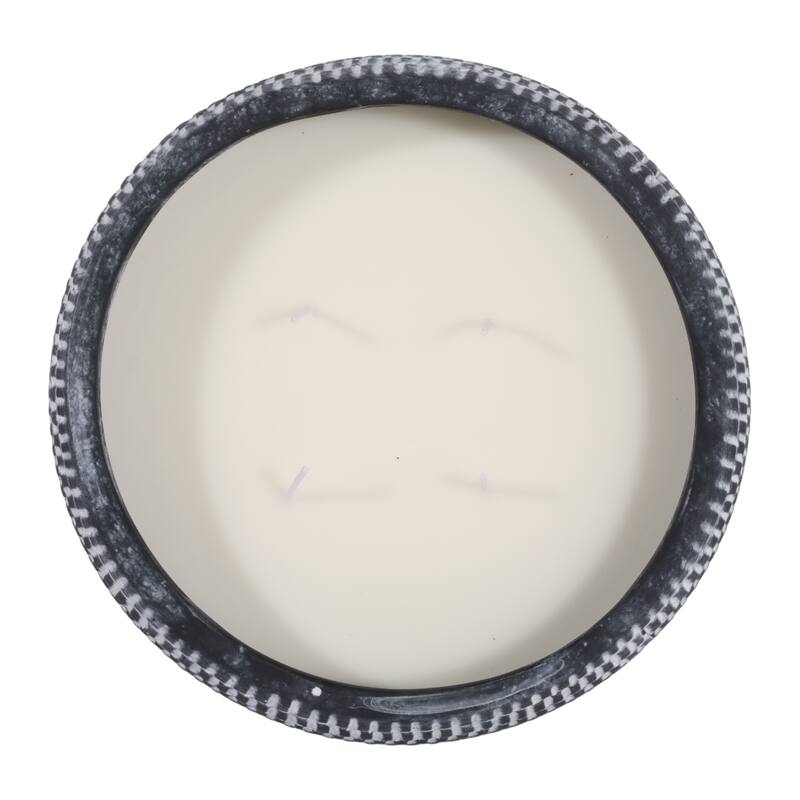 Decorative Textured Ceramic Neroli and Basil Scented Candle