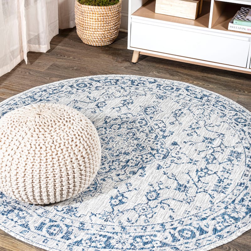 JONATHAN Y Palazzo Boho Medallion Textured Weave Indoor/Outdoor Area Rug