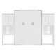 preview thumbnail 12 of 38, Queen Size Murphy Bed Wall Bed with Desk, Mirror and Vanity, Wooden Foldable Murphy Cabinet Bed with Storage Cabinets
