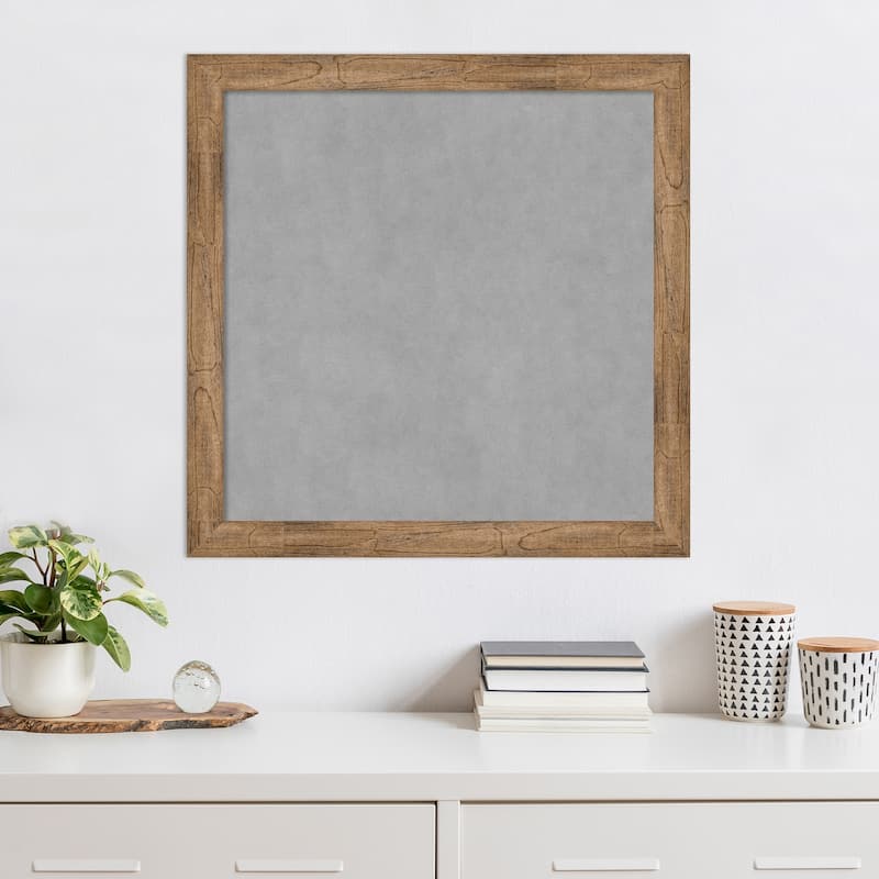 Amanti Art Owl Brown Narrow Framed Magnetic Board