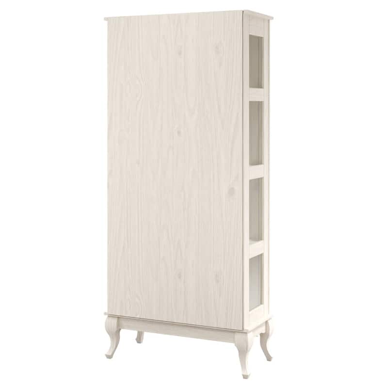 Wood Display Unit White Distressed