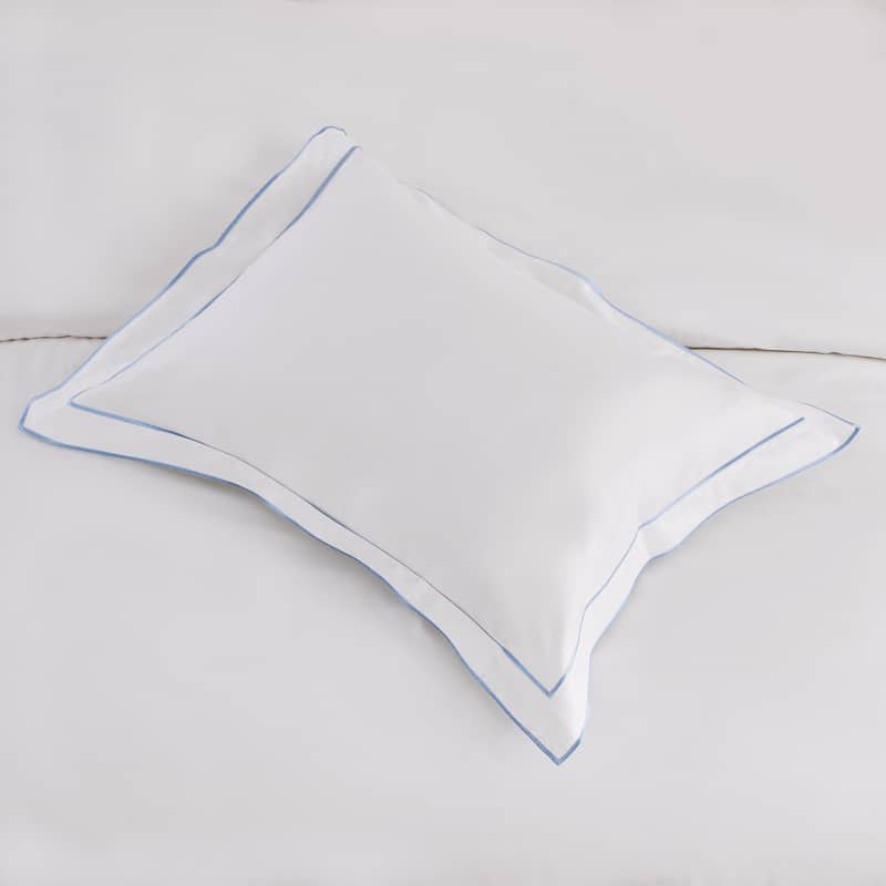 600 Thread Count Cotton Embroidered Edge Duvet Set and Sham