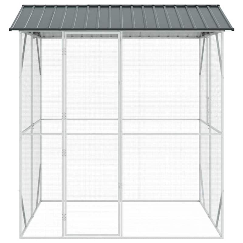 vidaXL Bird Cage Anthracite Galvanized steel