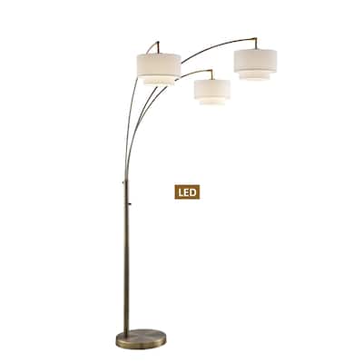 Lumiere Ill 83" Double Shade Led Arched Floor Lamp - 83