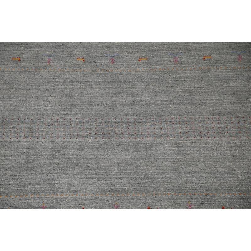 Gabbeh Indian Area Rug Handmade Wool Carpet - 7'11"x 9'8"
