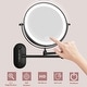 preview thumbnail 4 of 7, Yulika Rechargeable Lighted Wall Mounted Makeup Mirror with 3 Color Lights Double Sided 1X/10X or 1X/7X