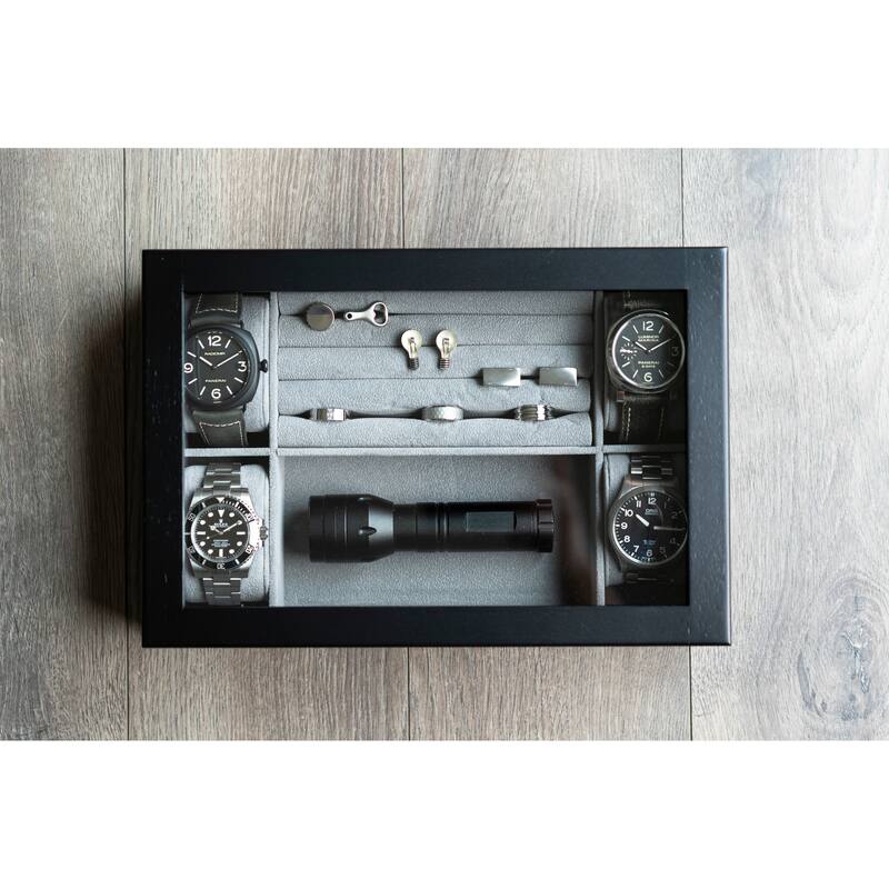 Wood Jewelry Box Watch Case, Earring Ring Bracelet Box, Jewelry