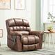 Super Soft Microsuede Power Lift Recliner Sofa with Massage Chair - Brown