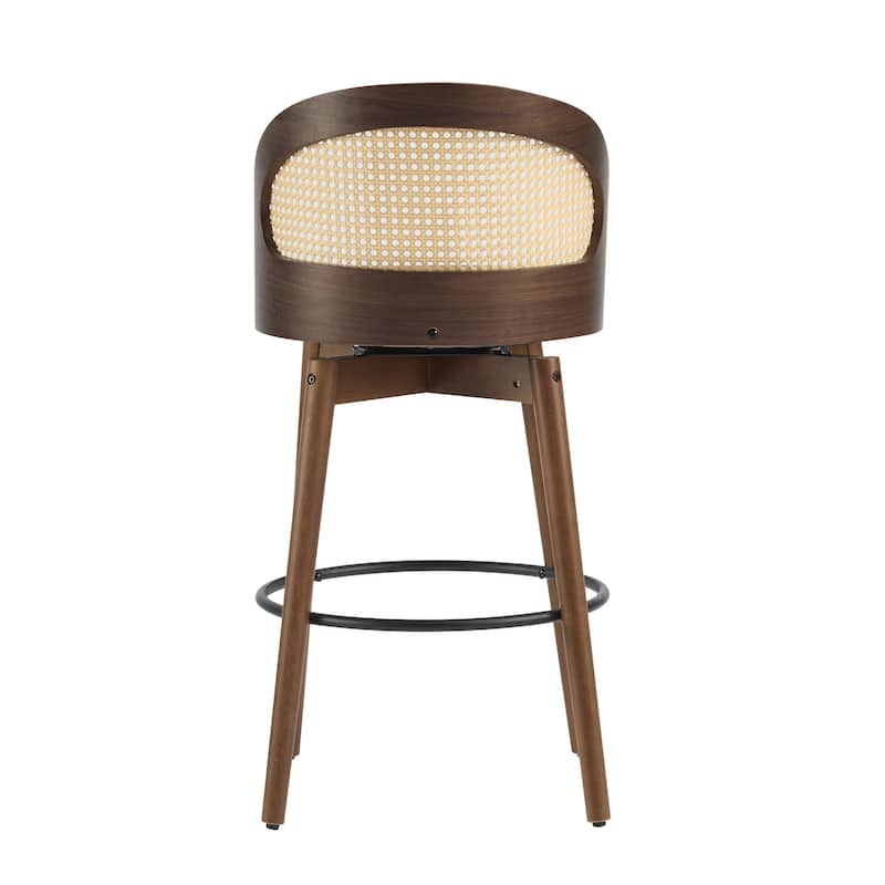 Wood Barstool Side Chair Set of 2