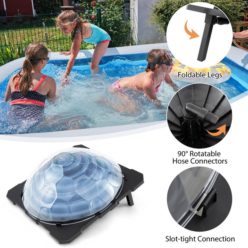 Gymax Solar Dome Heater w/ Transparent Cover Black Heating Coil