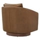preview thumbnail 36 of 40, Spruce & Spring Classic Swivel Club Accent Chair with Back Cushion & Solid Wood Frame