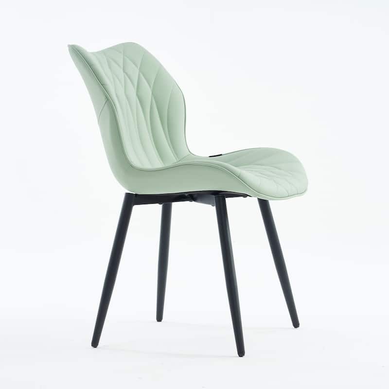 Upholstered Dining Chairs Set of 2, Faux Leather Kitchen Chairs