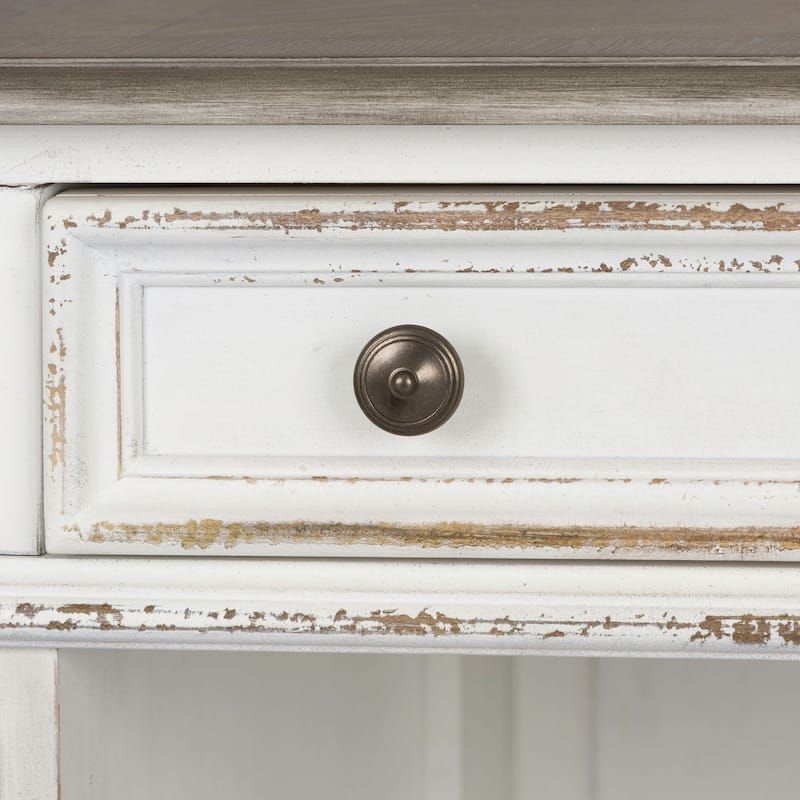 Magnolia Manor Antique White Weathered Bark Desk
