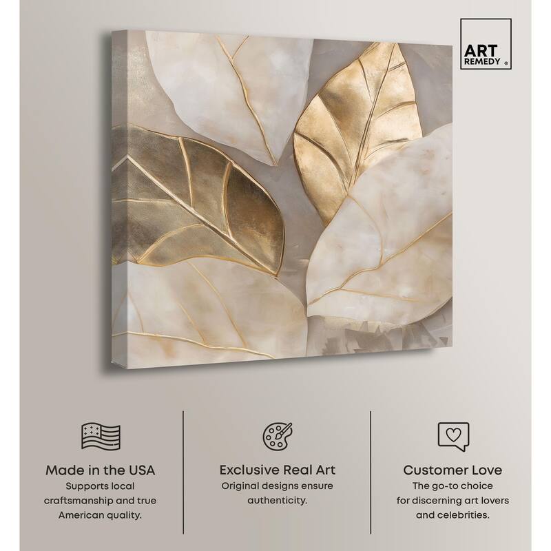 Golden Cascades Canvas by Art Remedy, Gallery Wrapped