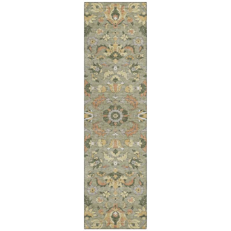 Machine Washable Indoor/ Outdoor Traditional Lanelle Chantille Rug