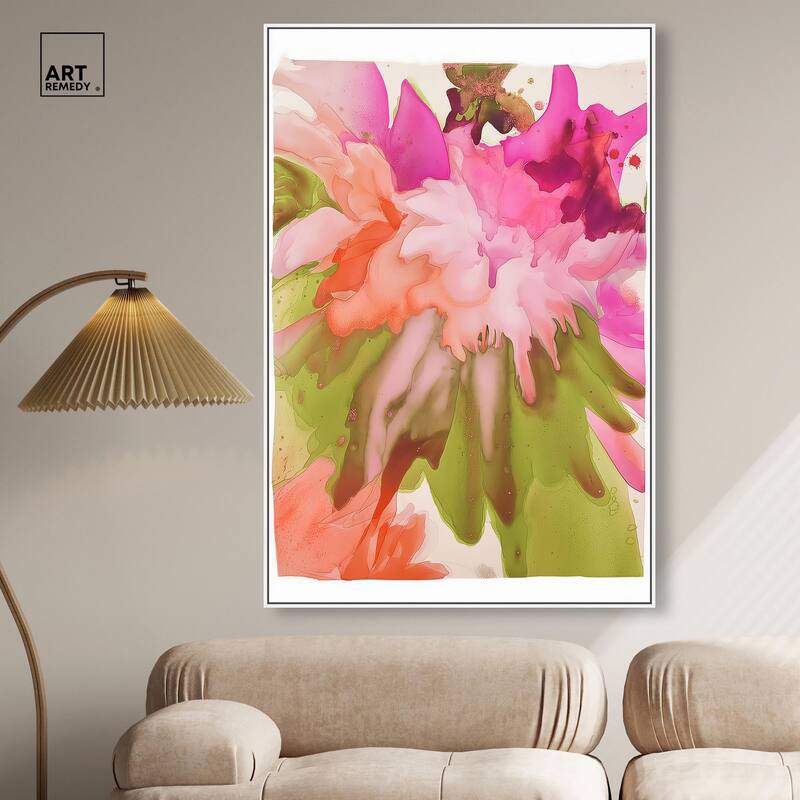 Vibrant Fluidity Floral IV Canvas by Art Remedy