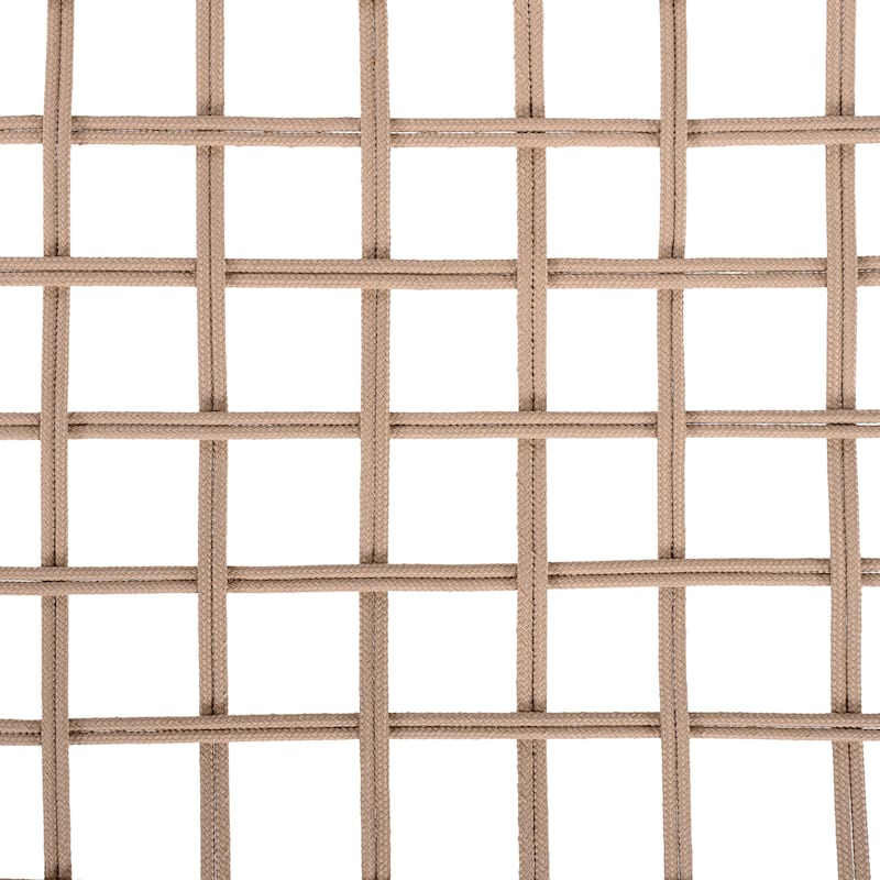 Roomfitters Set of 2 Outdoor Lounge Chairs with Handwoven Rope, Steel Frame and Waterproof Cushions, Beige+Natural