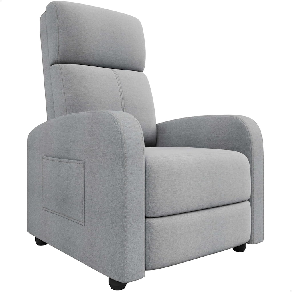 Linen Fabric Manual Recliner Sofa Chair for Living Room, Home