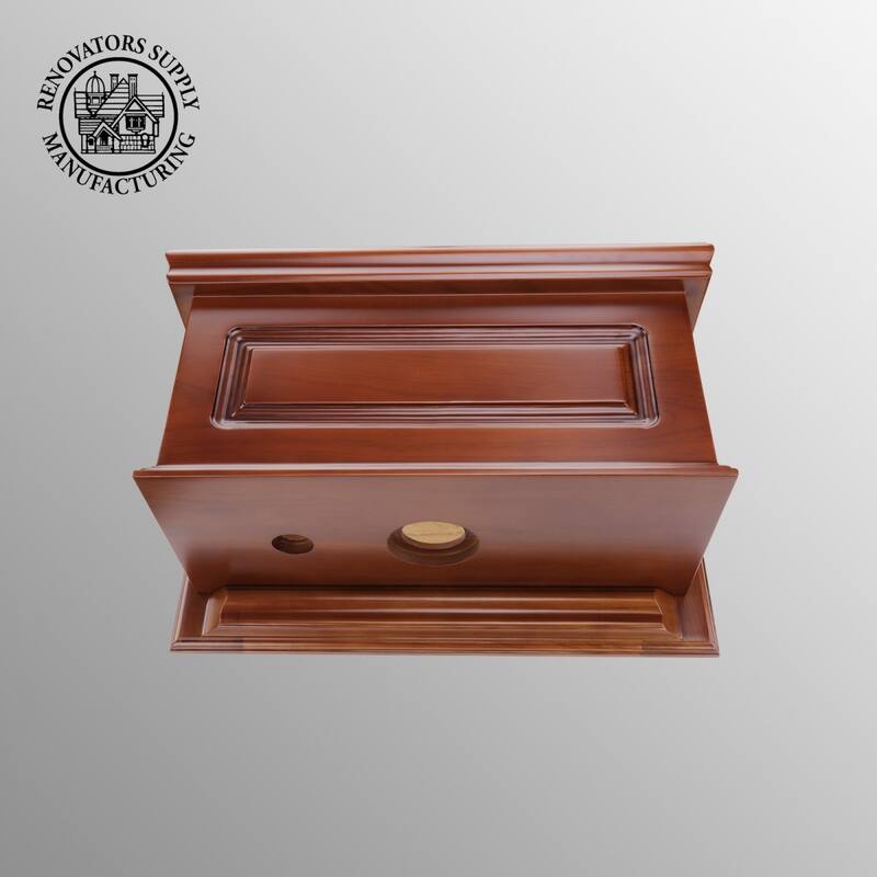 Light Mahogany Wood Raised Panel Tank for High Tank Toilet Renovators Supply