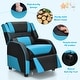 preview thumbnail 52 of 51, Gymax Gaming Recliner Sofa PU Leather Armchair for Kids Youth w/