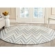 preview thumbnail 83 of 122, SAFAVIEH Handmade Cambridge Tinnie Modern Moroccan Wool Rug 6' Round - Blue/Ivory - Round
