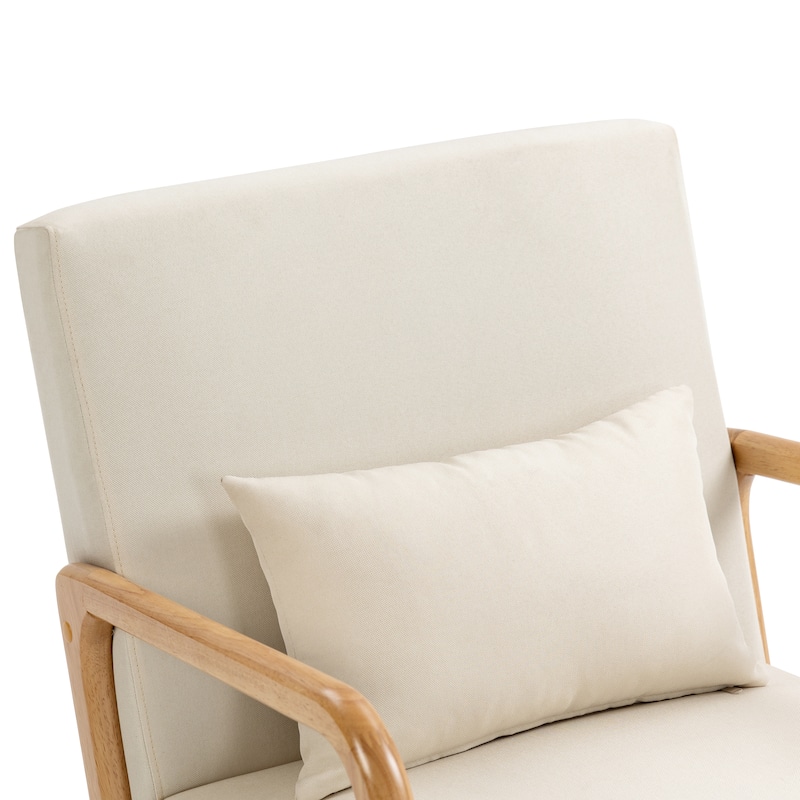 2 Set Upholstered Lounge Arm Chair with Pillow - Set of 2