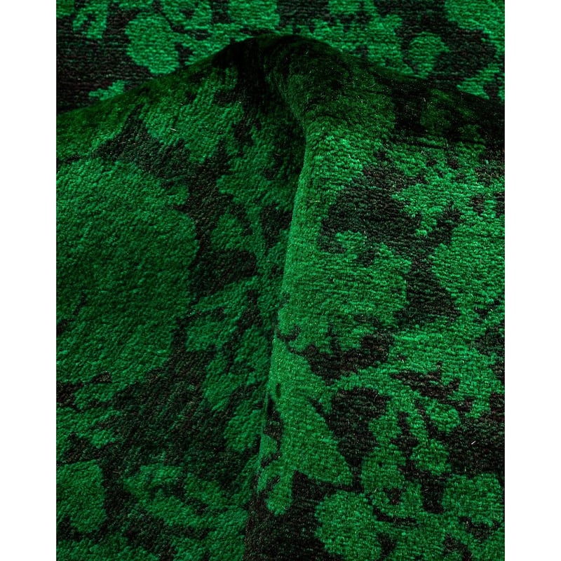 Contemporary Overdyed Wool Hand Knotted Runner - 2' 8" x 7' 9"