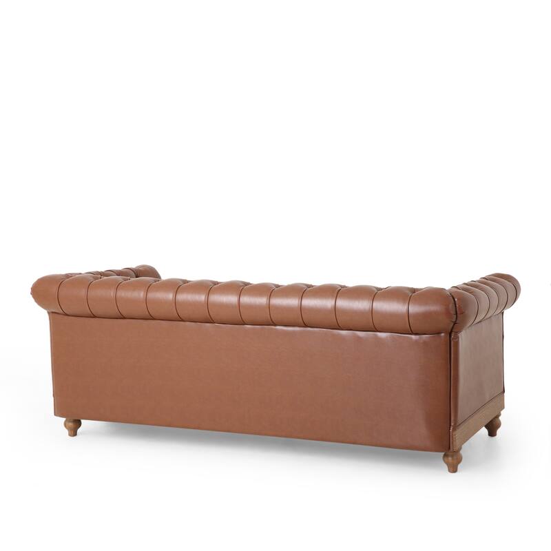 Castalia Nailhead Trim Chesterfield Sofa by Christopher Knight Home - 78.75" L x 33.50" W x 28.00" H