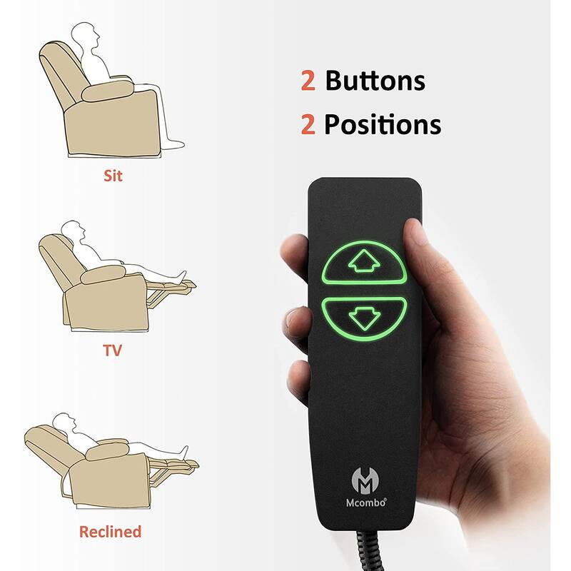 Mcombo Electric Power Recliner with Massage & Heat, Extended Footrest, 2 USB Ports, Side Pockets, Cup Holders, Faux Leather 8015