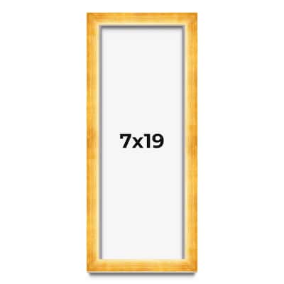 7x19 Shadow Box Frame Gold | 1.625 Inches Deep Real Wood Traditional